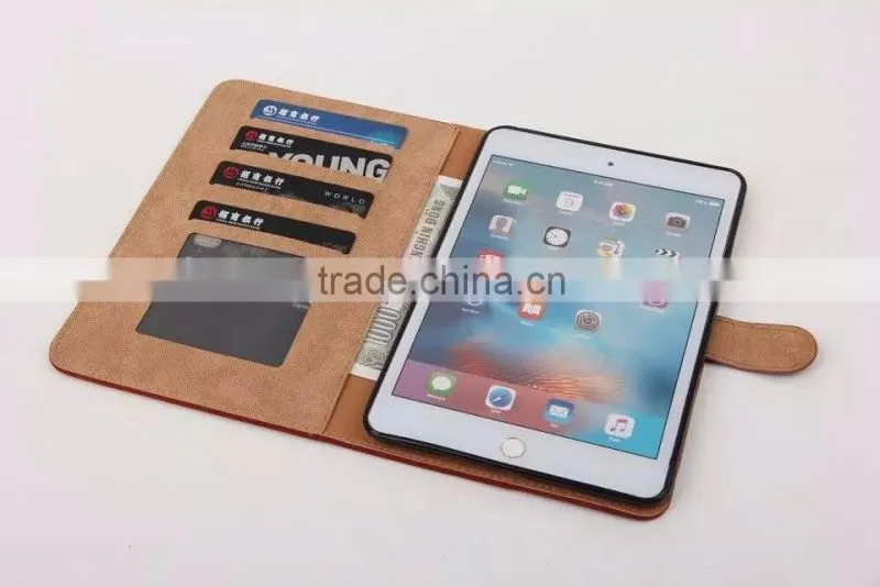 Squirrel Pattern Flip Leather Case For iPad Mini 4 Sleep Function Wallet Leather Stand Case Card Slots For iPad Mini 4 TB-0319