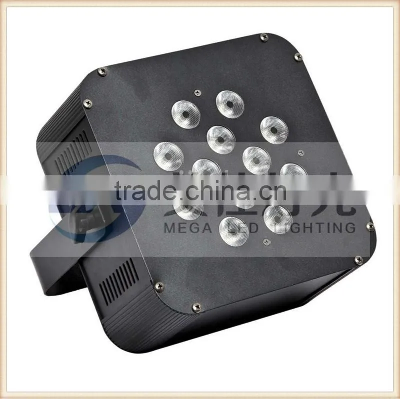 12 x 10W 4in1 rgbw four sections color changing led flat stage lighting