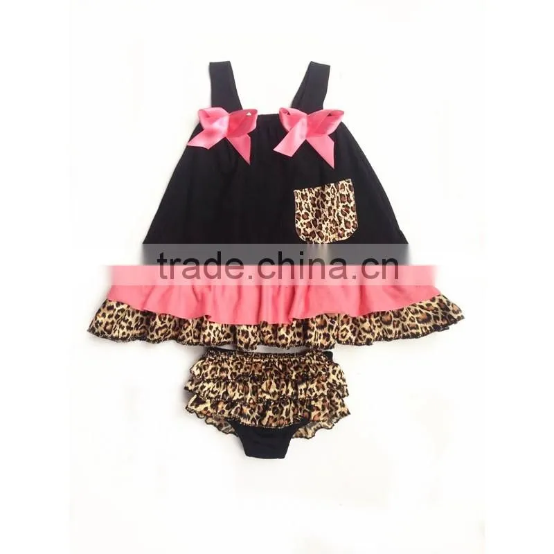 infant christmas ruffle set kids boutique outfit baby girls swing top set
