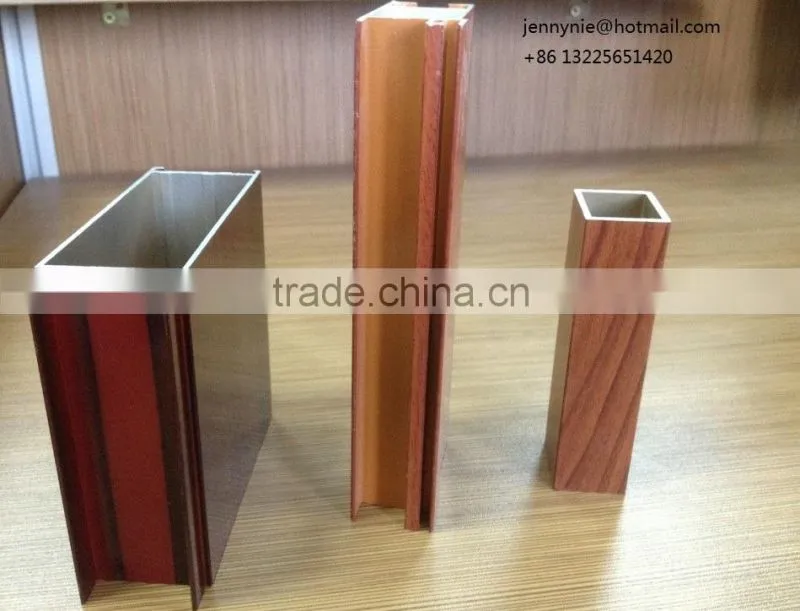 Wood grain aluminum profiles