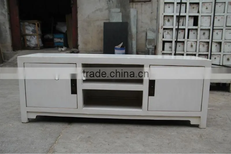 Chinese antique reproduction white wooden bookshelf