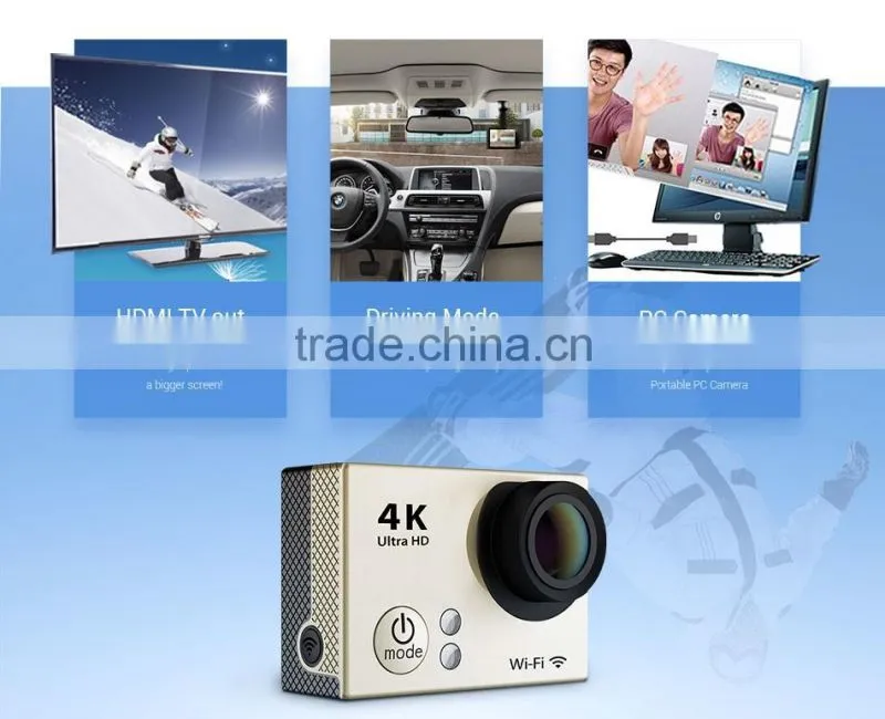 hot sales! WiFi Waterproof Dual Screen 4K 25fps/ 2.7K 30fps/ 1080P 60fps HD Sports Camera--DV-16