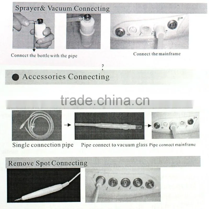 High Frequency Face Brush Spot Removal Ultrasonic RF Galvanic Beauty Machine