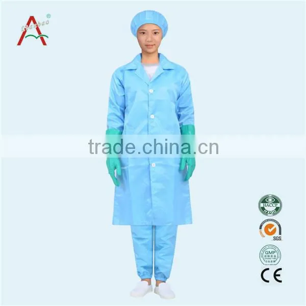 Women`s and Men`s Professional Blue ESD Lab Coats