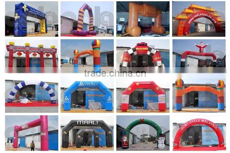 Nylon Oxford or PVC tarpaulin advertising inflatable arch price