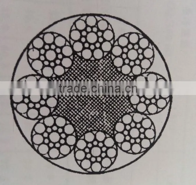 ungalvanized 8*19S+NF lifting steel wire rope