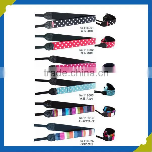 custom belt clip digital camera case colorful braided fabric polyester material travel strap belt splicing