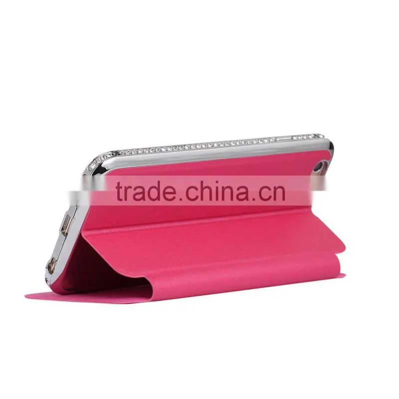 2015 Metal Cell Phone Leather Cases for iPhone
