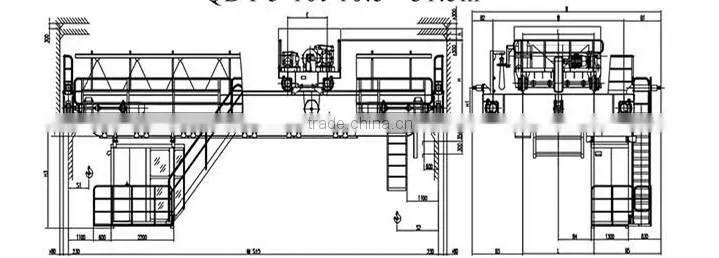QDY bridge casting crane with hook