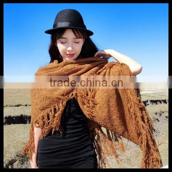 2014 Winter infinity tassel scarf made from knitted fabric soft and cute great accessory - Black Friday Great Gift