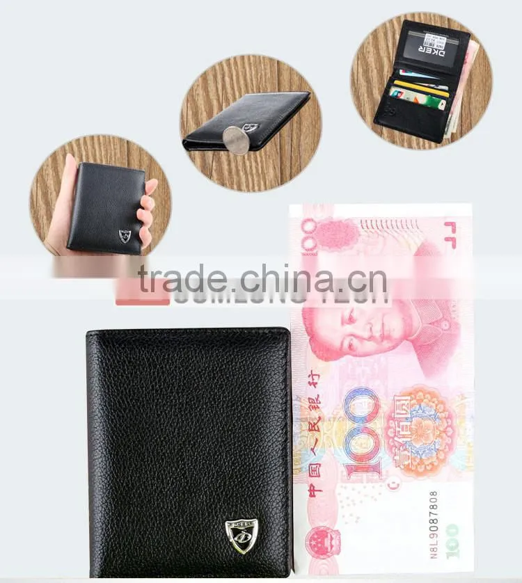 RFID blocker Cow Genuine Leather wallet PROTECTS your Credit Card from unauthorized scanning