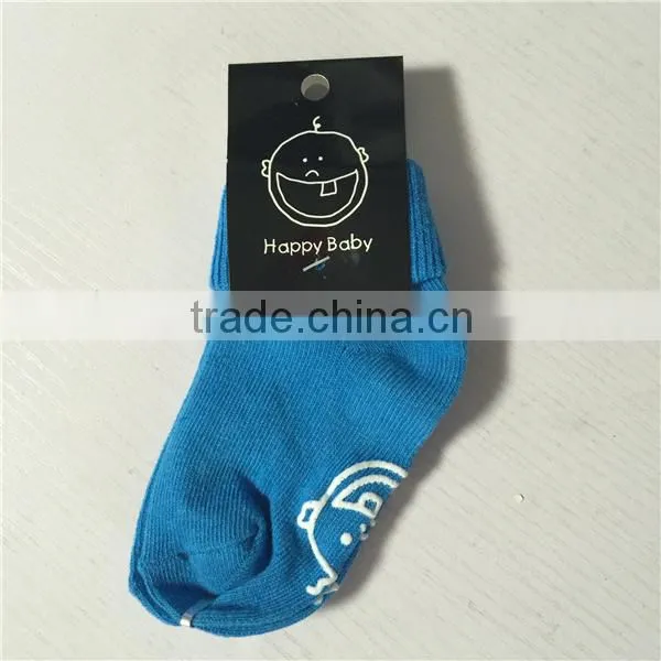 Smiley face socks for kids, rubber soles socks for baby