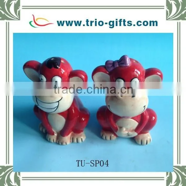 ceramic turtle salt and pepper set holder