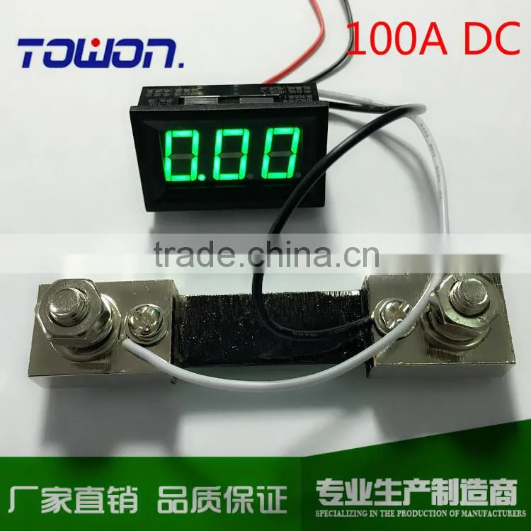 LED DC0-100A Digital Panel Ammeter AMP Ampere Meter with 100A/75mV Shunt