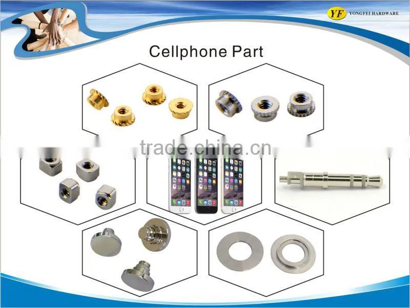 Precision Turning Cell Phone Insert Nut/Miniature Nut Insert for Cellphone, Mobile Phone Nuts
