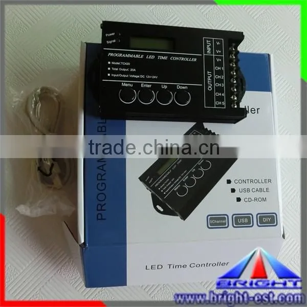 DC12-24V USB Port TC420 Programmable LED Time controller with 5 channel