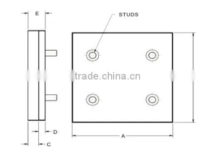 Hardfacing bimetal high chromium tungsten steel backing laminated wear plate/ tungsten wear plate