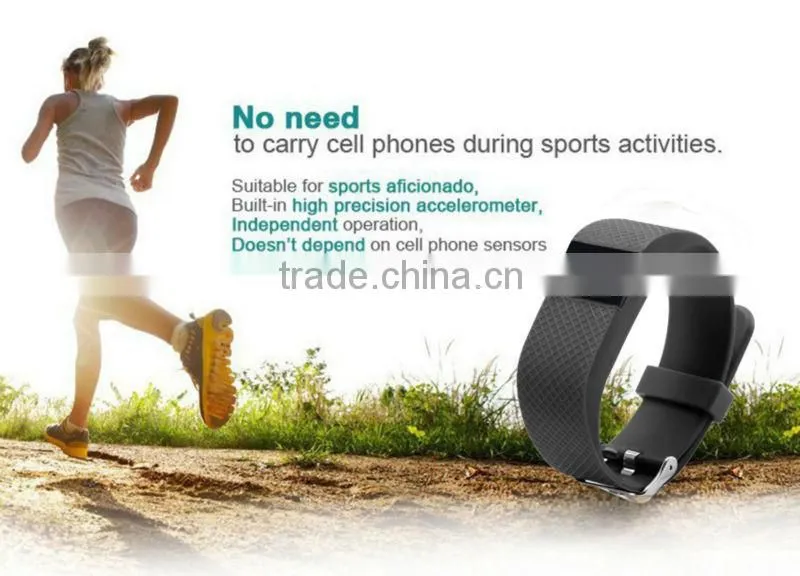 Premuim 1Inch OLED Bluetooth Smart waterproof Bracelet / Wrist Band Sport 80mAh Smart Watch With Pedometer