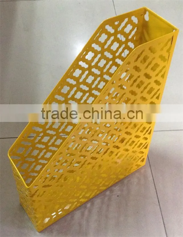 Bird pattern desktop placing file magazines metal single book display stand