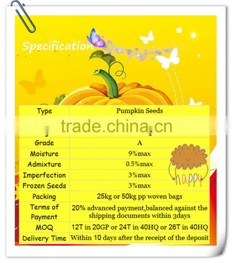 Highly Quality Shine Skin Pumpkin Seeds