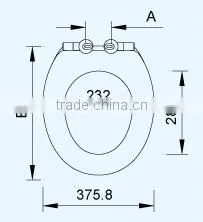 Economic duroplast toilet seat cover with soft close and quick release functions