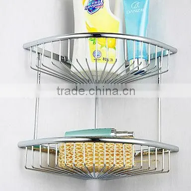 Bathroom Corner Mount Double Tiers Soap Basket BA1192