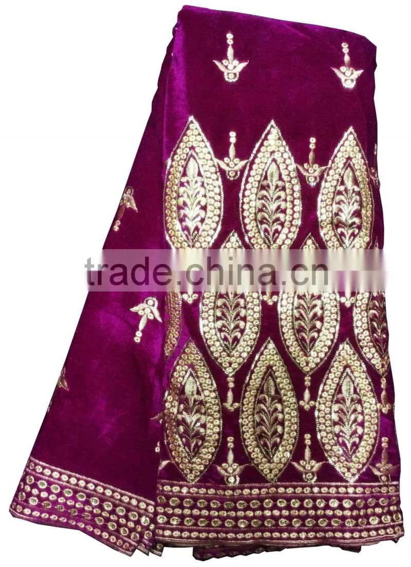 Hot sale Indian embroidery George lace fabrics with sequins