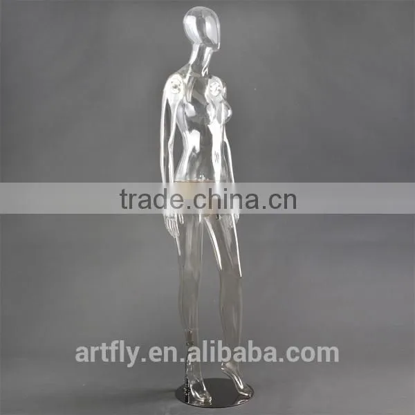 female clear plastic manneuqin, transparent lingerie mannequin