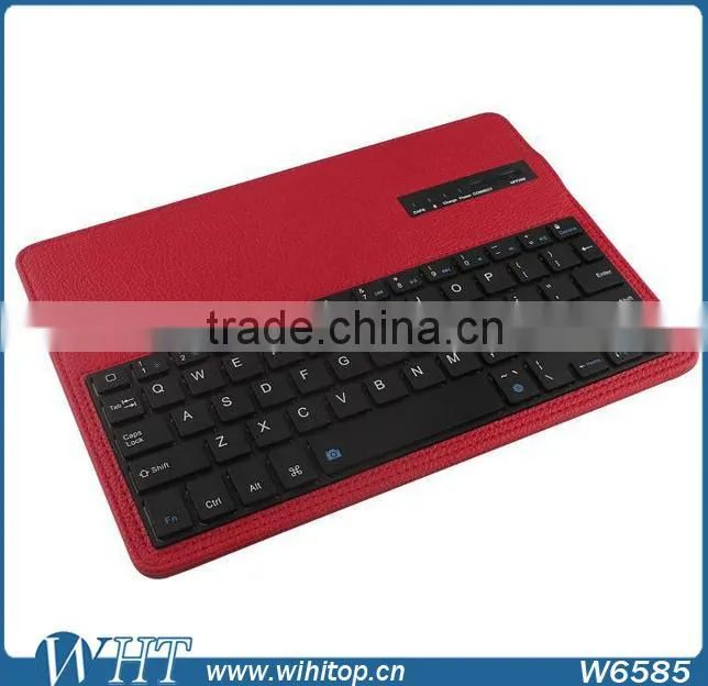 Litchi Pattern PU Leather Flip Stand Case Silicon Keyboard Cover for iPad Air 2