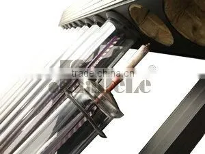 Pressurized solar collector with 70mm metal glass vacuum heat pipe tube