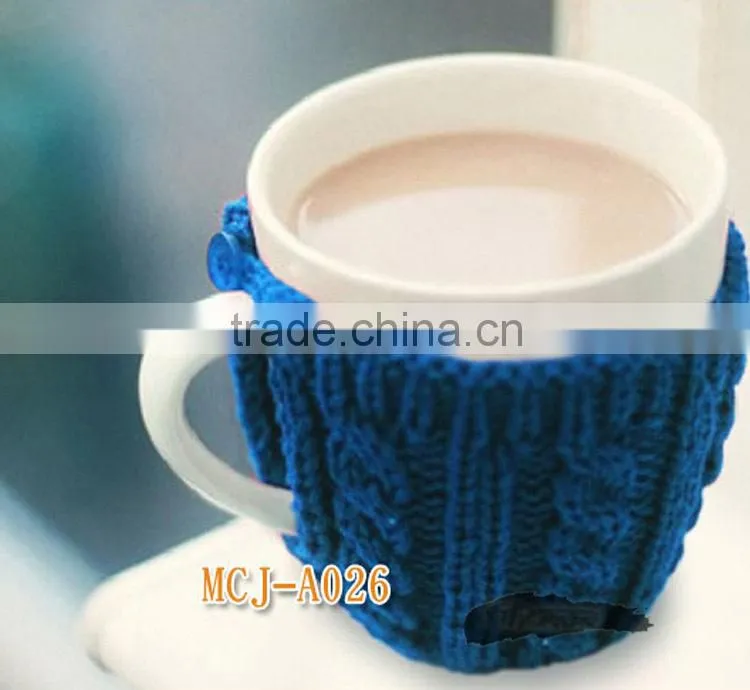 Knitted coffee cup sleeves,knitted bottle sleeve,hot cup sleeve