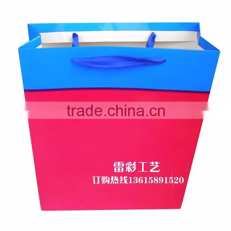 Cheap advertising paper bag made of kraft paper with high quality