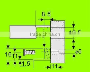 The best business reputation hot sale high quality furniture accessory zinc alloy plug-fit wood shelf connector (CF3111)