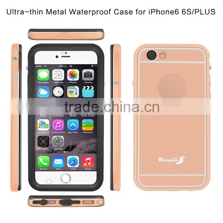Waterproof Gorilla Glass Aluminum Metal Case for Iphone 6 Plus, 6S