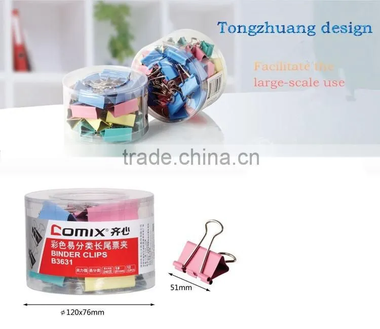 New spring colorful strong long tail Binder clips paper clips