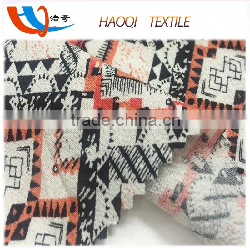custom printed 100% viscose viscose crepe fabric for long dress