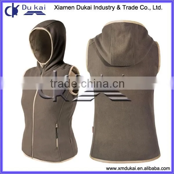 Women's softshell vest, bonded vest for women, ladies softshell vest, sleeveless jacket