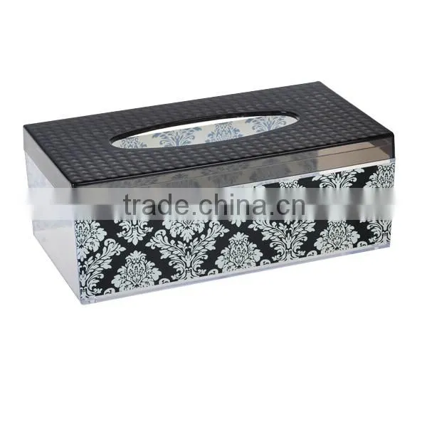 Classic European style printed square tissue box