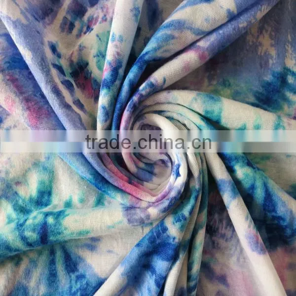 Popular printed knitted fabric for dress,100% Polyester knitted fabric