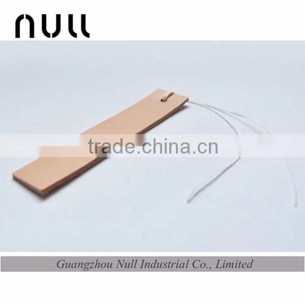 Free embossed logo custom design genuine cowhide leather bookmark