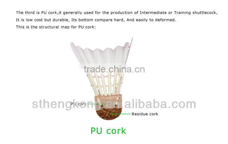 Export to Europe Improve the ability to respond /best black&white goose feather shuttlecock for Training