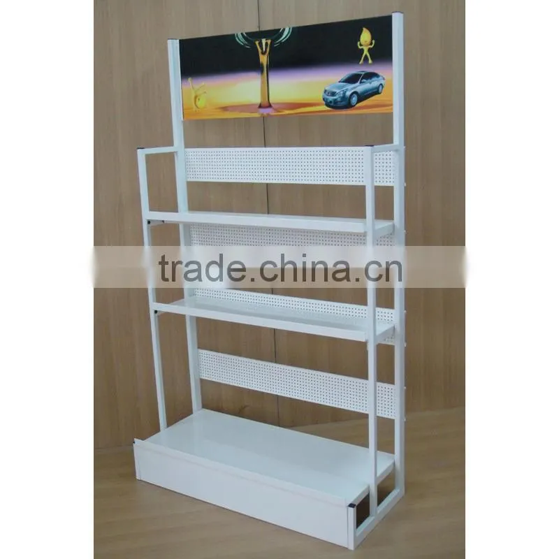high quality strong 3 tier metal lubricant display stand with great price