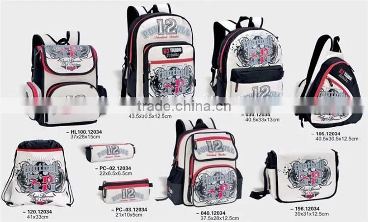 football ultralight backpack sublimation white school boy bag