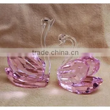 Glass factory crystal horse head with black base for horse race