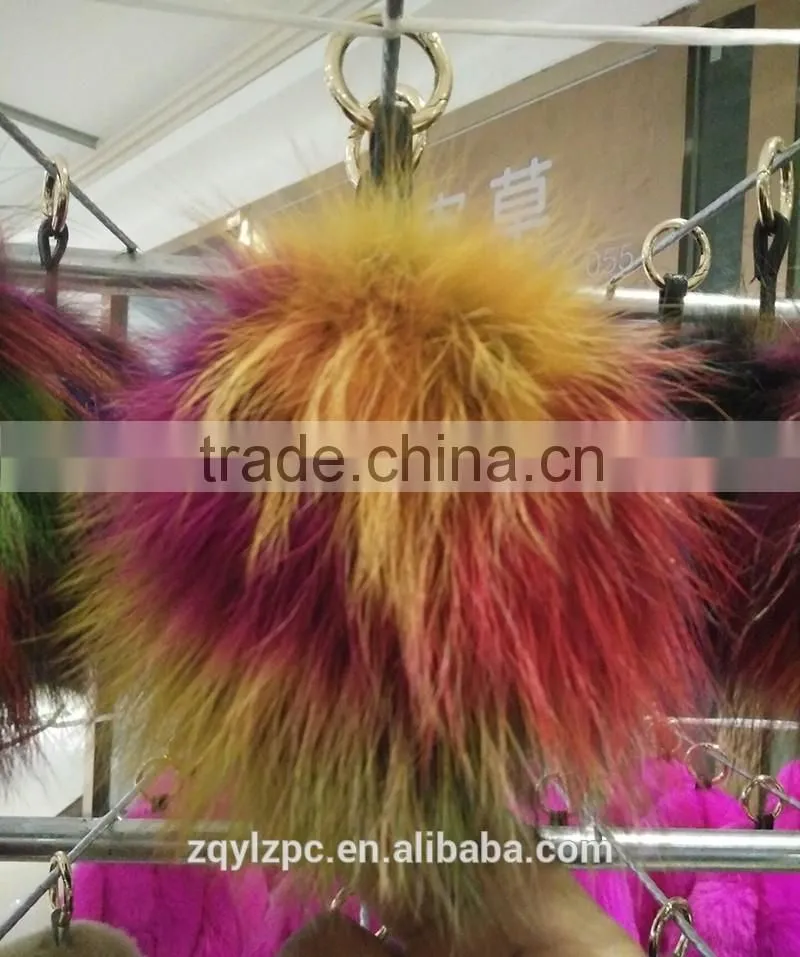 Natural Real Fur Pom Poms Ball / Fur Ball / Raccoon Fur Pompon