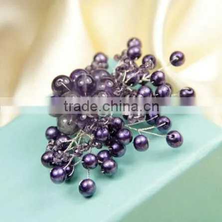 Purple crystal dubai brooch