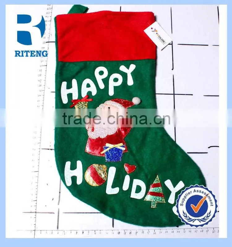 Fashionable Custom Logo Christmas Decoration Sock