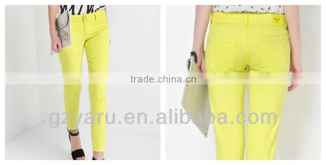 Fashion simple cowboy pencil pants for woman