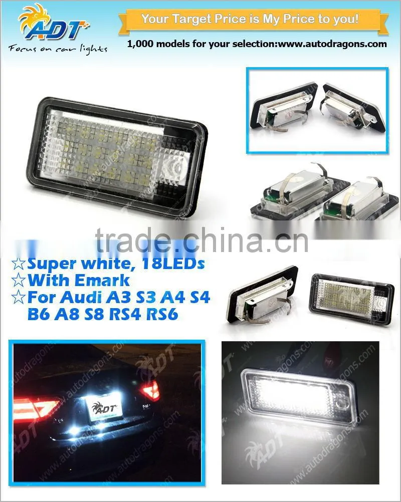 Canbus Error Free Q7 LED number License plate light for AUDI