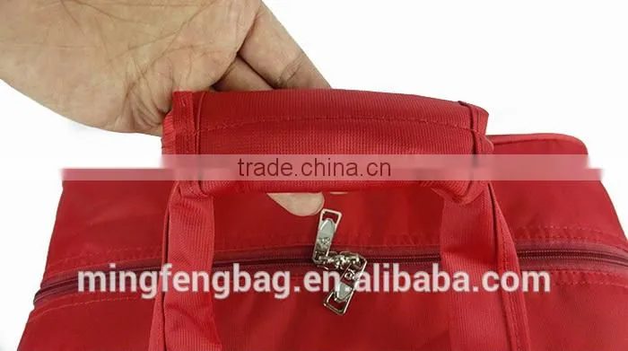Trolley Bag red color portable 600D oxford trolley travel bag